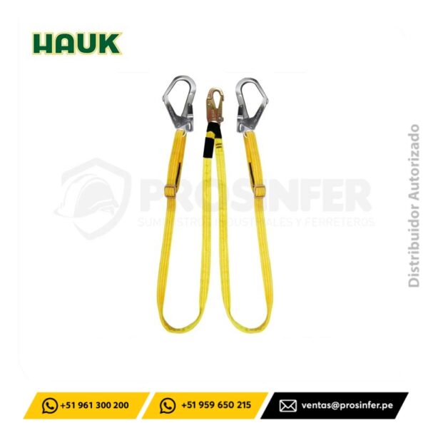 Línea de conexión doble regulable de 1.80 m Hauk (XN2GR)
