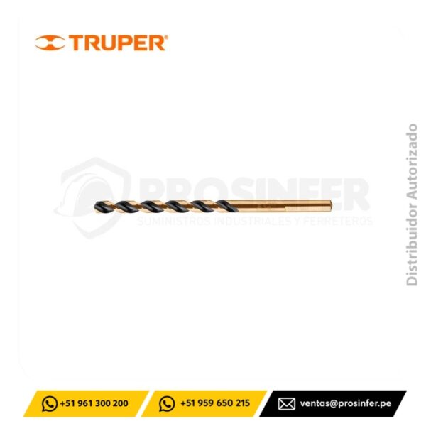 Broca HSS 3/16" Trugold para metal Truper 11126