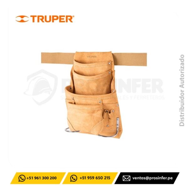 Porta herramientas de carnaza 12 compartimentos Truper 11536