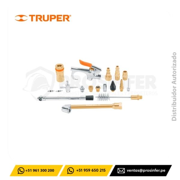 Juego de 18 piezas para compresor de aire Truper 19079