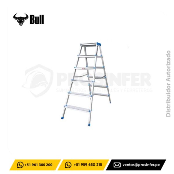 Escalera Banqueta Doble Acceso 6 Pasos (ABD150-6IA) American Bull