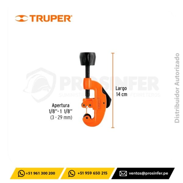 Cortador de Tubo de Cobre 1/8" a 1-1/8" Truper 12853