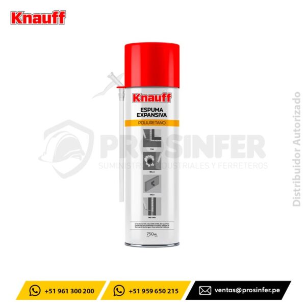 Espuma Expansiva de Poliuretano 750ml Knauff