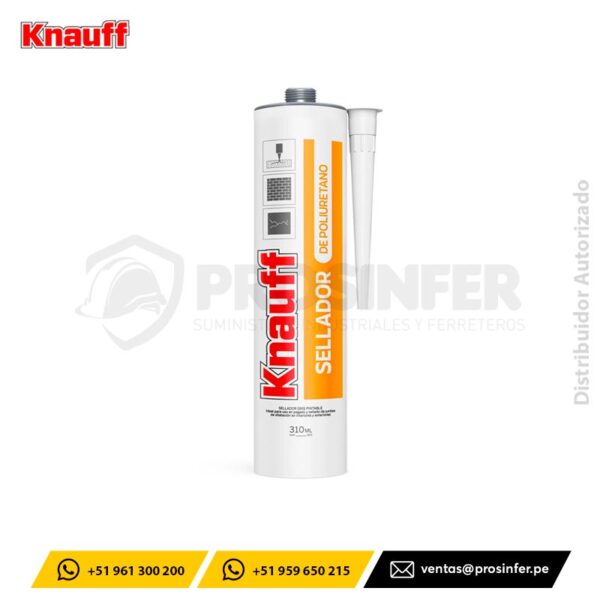 Sellador de Poliuretano Blanco 310ml Knauff