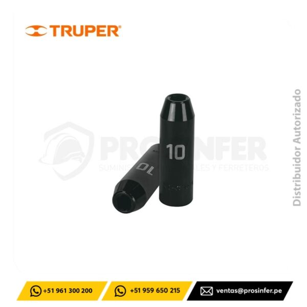 Dado de Impacto Tubular 10 mm, encaste 1/2" Truper 12422