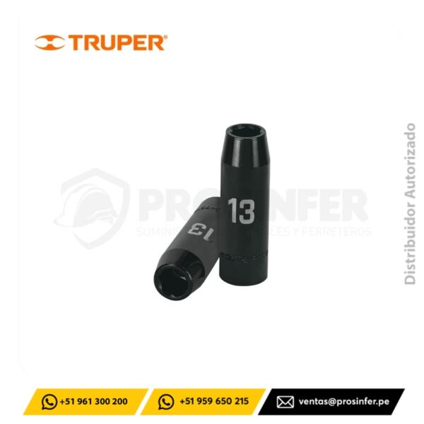 Dado de Impacto Tubular 13 mm, encaste 1/2" Truper 12425