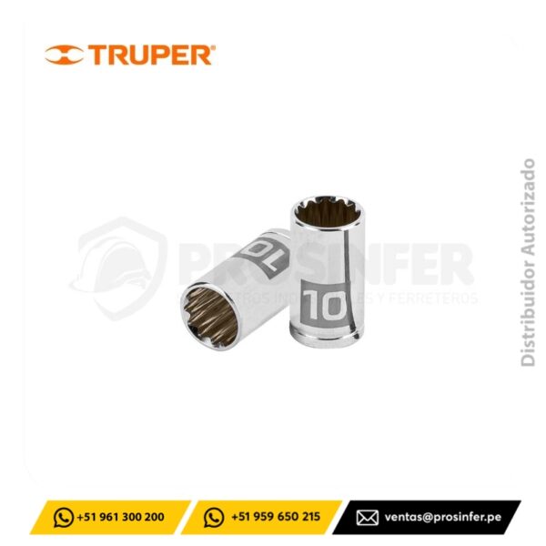 Dado Poligonal 10 mm, encaste 1/4" Truper 100982