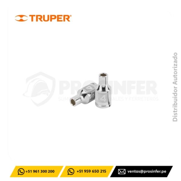 Dado Poligonal 4 mm, encaste 1/4" Truper 100973