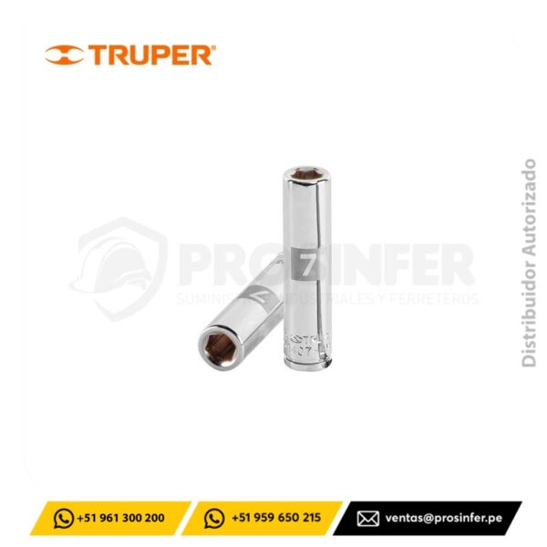 Dado Tubular Hexagonal 7 mm, encaste de 1/4" Truper 13201
