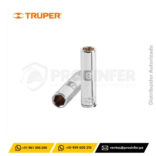 Dado Tubular Hexagonal 9 mm, encaste de 1/4" Truper 13203