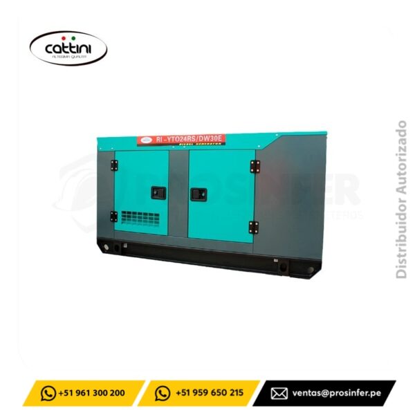 Generador Diesel 24 Kw Encapsulado Cattini RI-YTO24RS