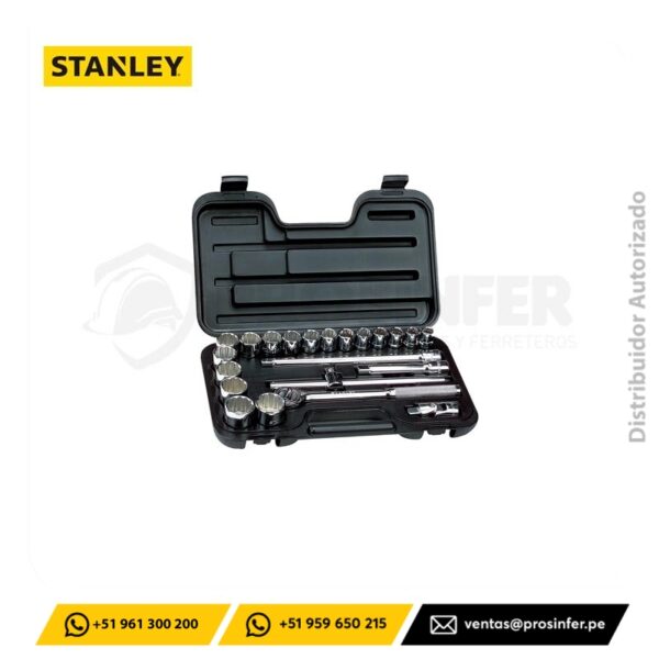 Juego de Dados Mando 1/2", 23 piezas, Métrico Stanley 86-531