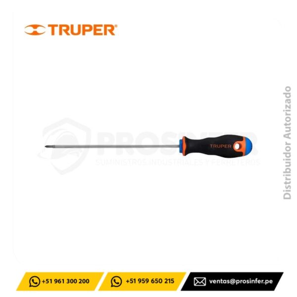 Desarmador Cruz 1/8” x 6” Comfort Grip Truper 14058