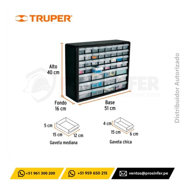 Gavetero con 44 gavetas Truper 102642