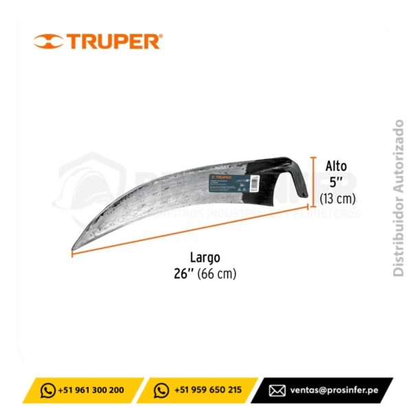 Guadaña Tipo Española de 26" sin mango Truper 14901