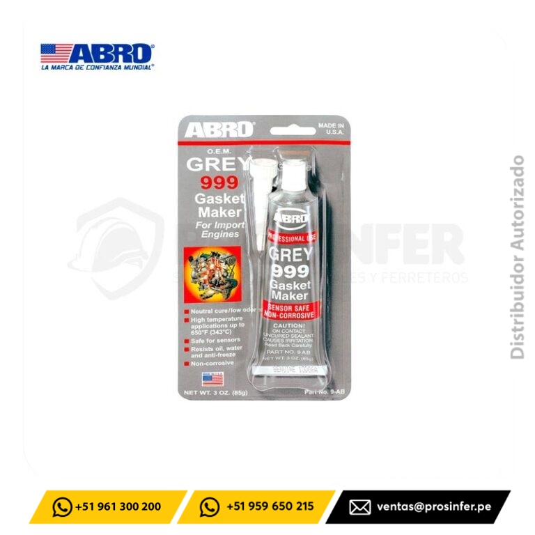Silicona Automotriz Gris 999 9-AB Abro en Perú - Prosinfer