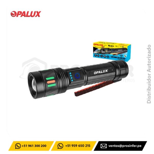 Linterna Led Táctica Recargable 10W Opalux OP-1753