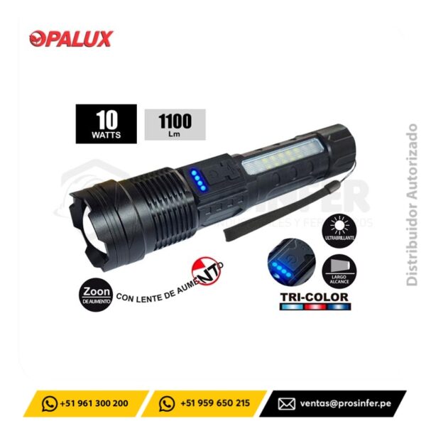 Linterna Multifunción Recargable 10W Opalux OP-6645