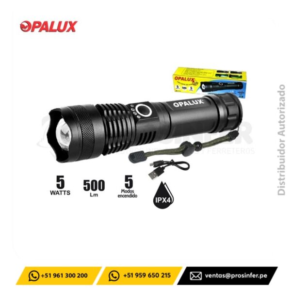 Linterna Recargable 5W Opalux OP-1733