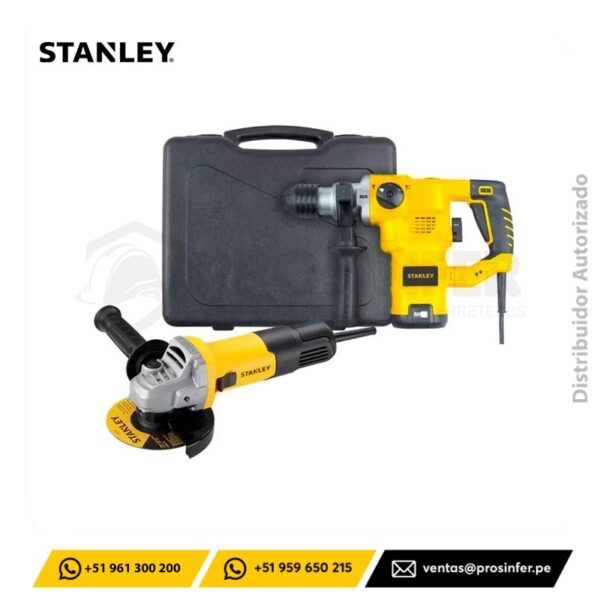 Rotomartillo STHR1232K-K10 con Amoladora SG7115-B2 Stanley