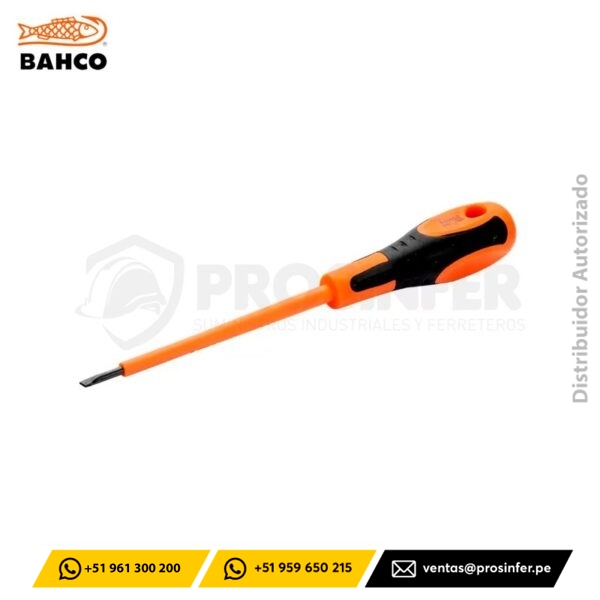 Destornillador Ranurado Aislado VDE 0,5x3x100 mm Bahco 623-3-100