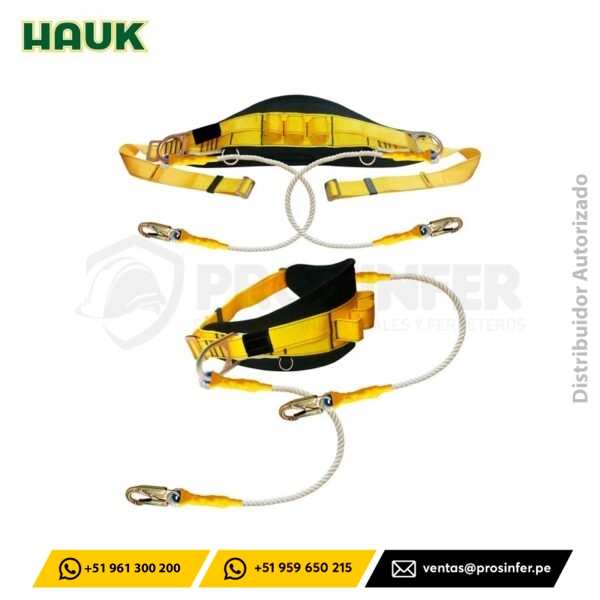 Cinturón de Posicionamiento con 2 Línea de Conexión Incorporada Hauk CS2CP
