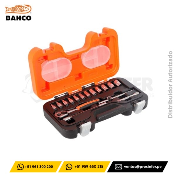 Juego de Dados 16 piezas 1/4" Bahco S160