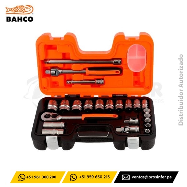 Juego de Dados 23 piezas x 1/2" Bahco S240AF
