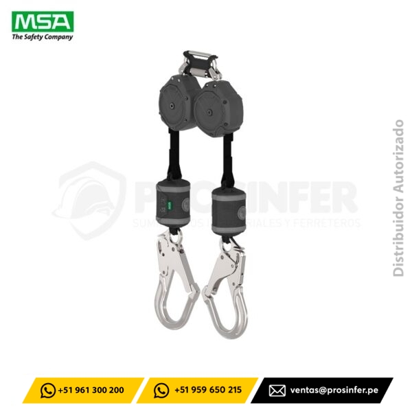 Retráctil Doble V-SHOCK PFL 1.80 Metros MSA (VSOHW-012-QA-A)