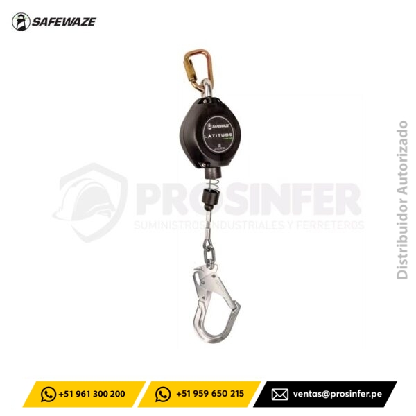 Retractil Latitude HD 11ft Single Cable SRL-P Safewaze FS-FSP1211-G-RBH