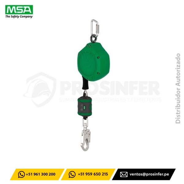 Retráctil V-SHOCK EDGE 6 Metros MSA (VSLEG-061-NE-A)
