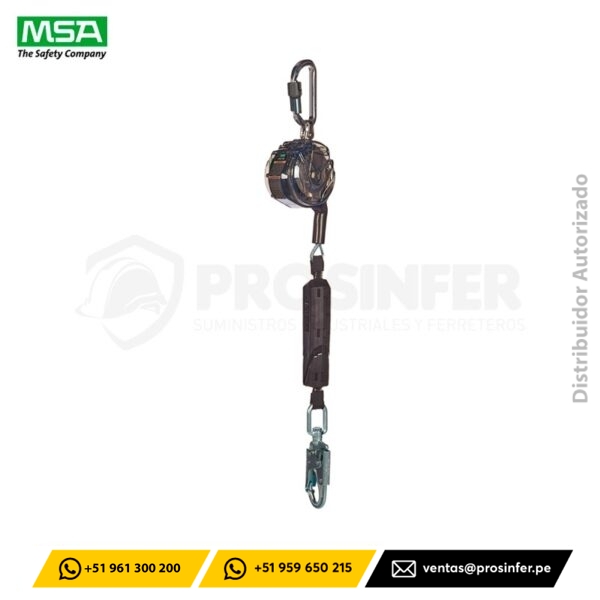 Retráctil V-TEC PFL 3 Metros Cable MSA (VTOHG-031-DE-A)