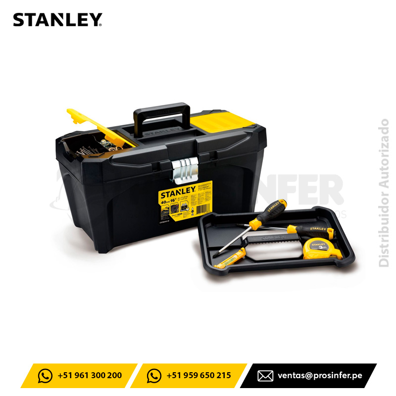 Caja Plástica con Broche Metálico 16" Stanley STST80345-40