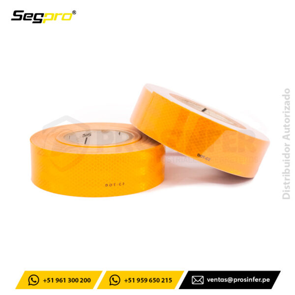 Cinta Reflectiva Vehicular Ambar 2" Segpro