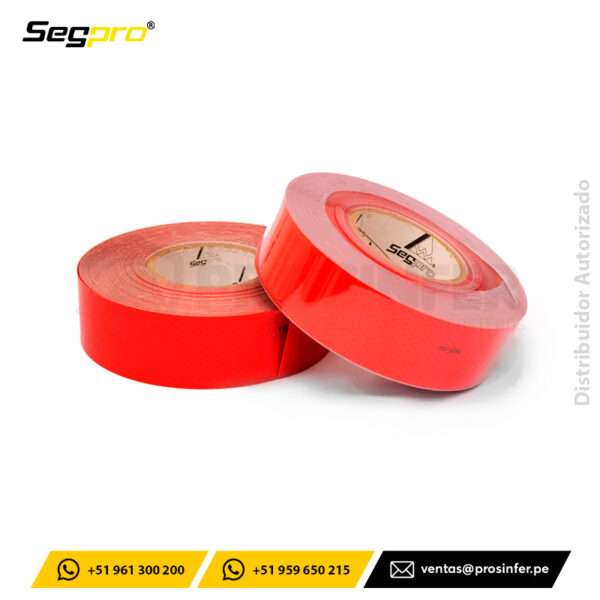 Cinta Reflectiva Vehicular Rojo 2" Segpro