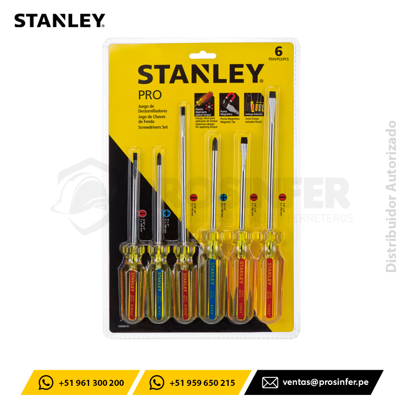 Juego de 6 Destornilladores Pro Stanley STHT69170
