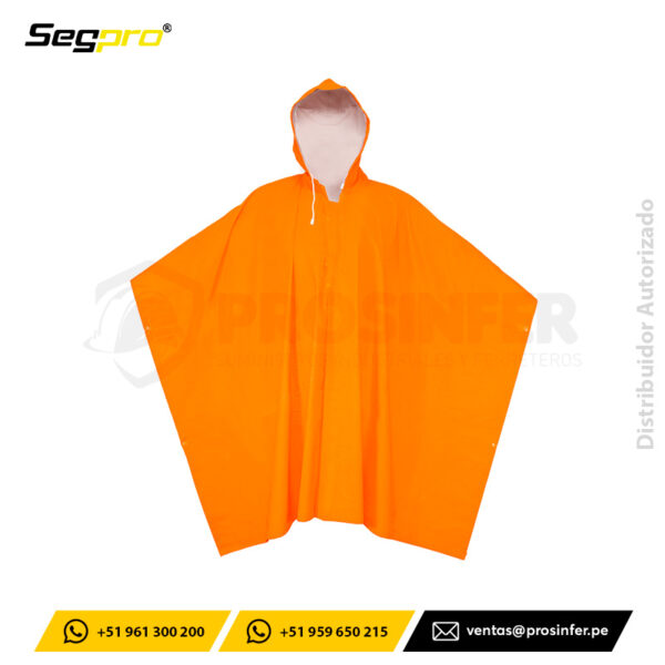 Poncho de PVC 0.32 mm Naranja Segpro