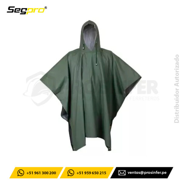 Poncho de PVC 0.32 mm Verde Segpro