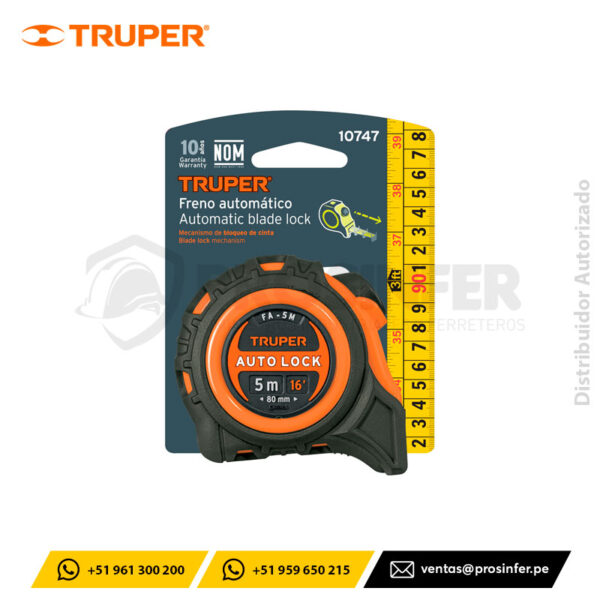 Wincha Auto-Lock 5 m Truper 10747