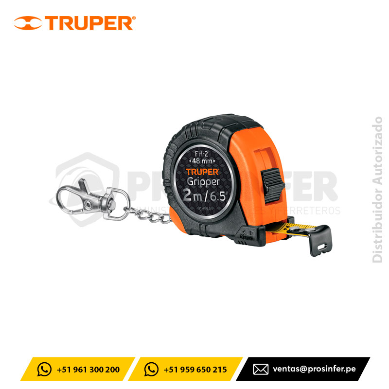Wincha Gripper Tipo Llavero 2 m Truper 14602
