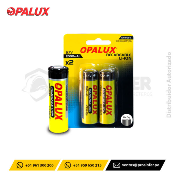 Batería Recargable ICR18650-20FT Opalux