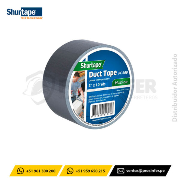 Cinta Duct Tape PC-600 2" x 10 yds Shurtape