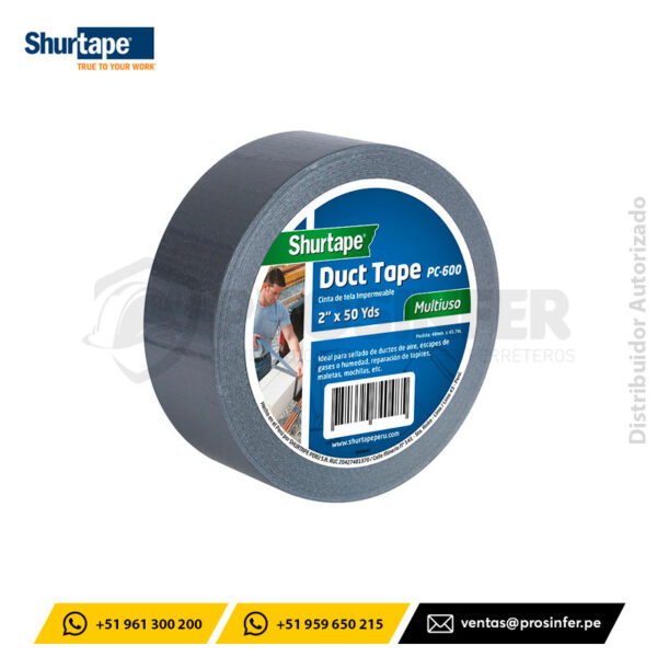 Cinta Duct Tape PC-600 2" x 50 yds Shurtape