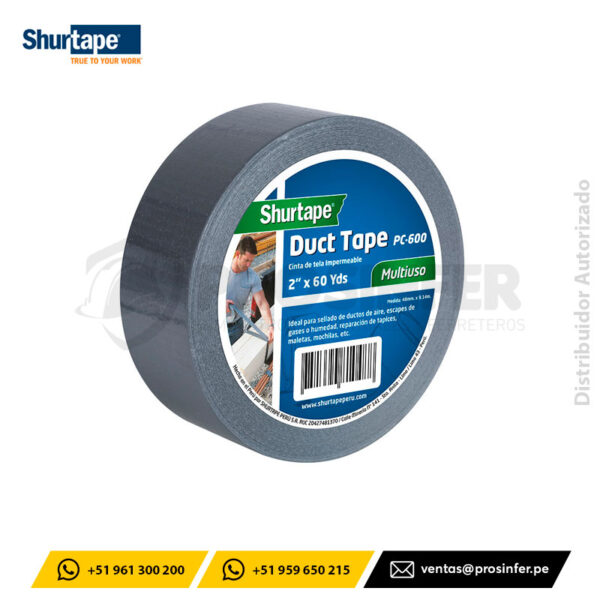 Cinta Duct Tape PC-600 2" x 60 yds Shurtape