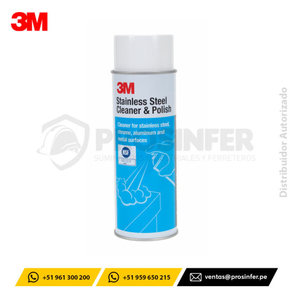 Limpiador y Pulidor de Acero Inoxidable 3M Aerosol 595 g