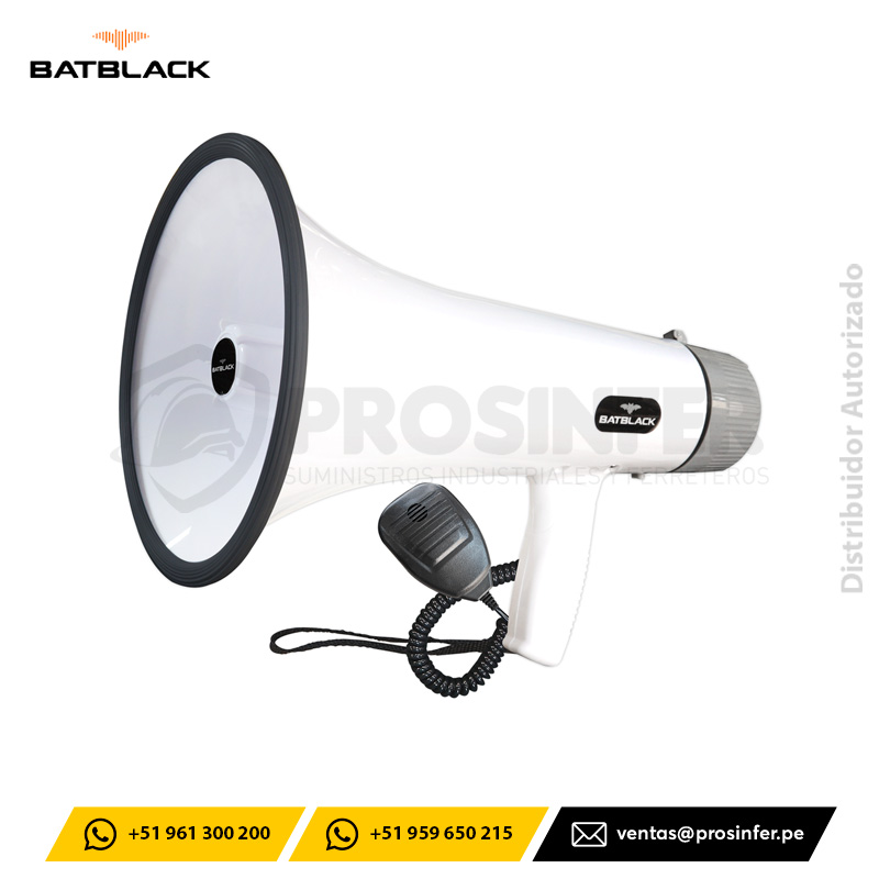 Megáfono 80W Recargable Batblack BT-MF90