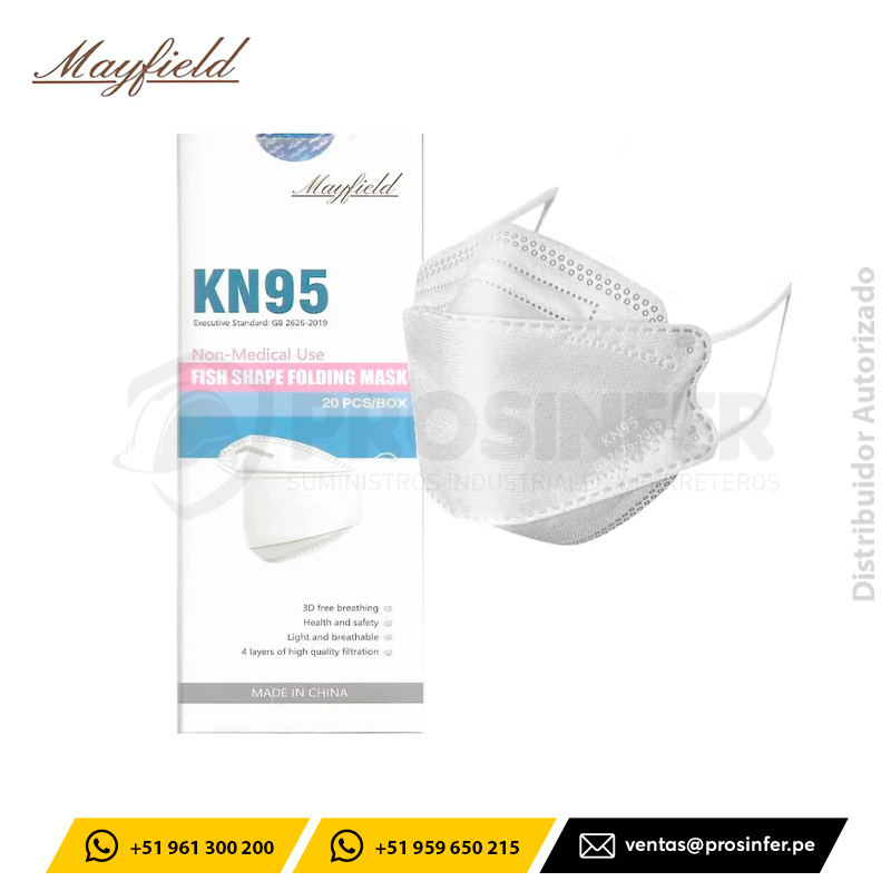 Mascarilla KN95 Mayfield Fish Shape Blanca