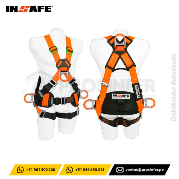 Arnés 4 Argollas con Soporte Lumbar Insafe IN 8004-1