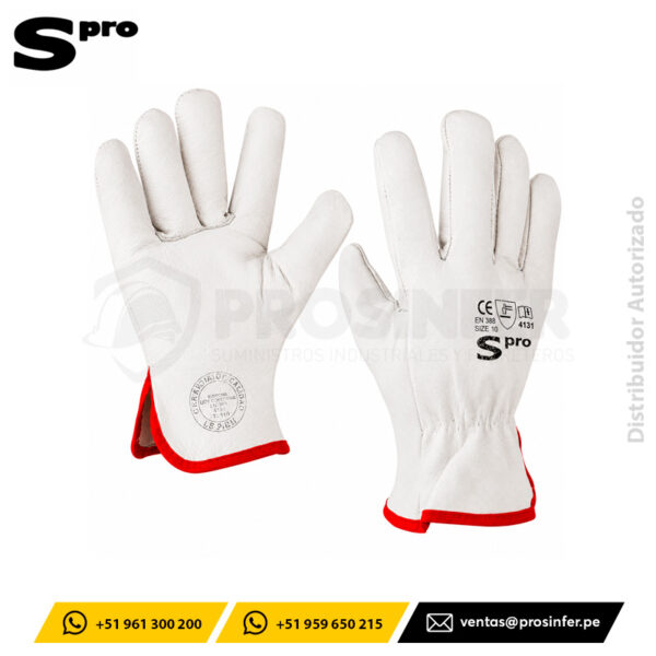 Guante Cuero Badana Blanco Spro