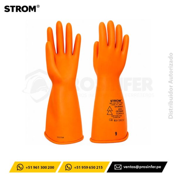 Guante Dielectrico Strom Clase 1 (7 500 V)